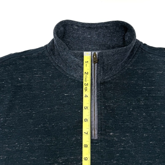 Faherty Men's Blue Cotton Blend Quarter-Zip Sweater XXL - Picture 8 of 10